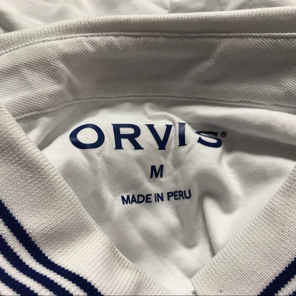Orvis Mens Covered Placket Polo Shirt Size M - Picture 9 of 13